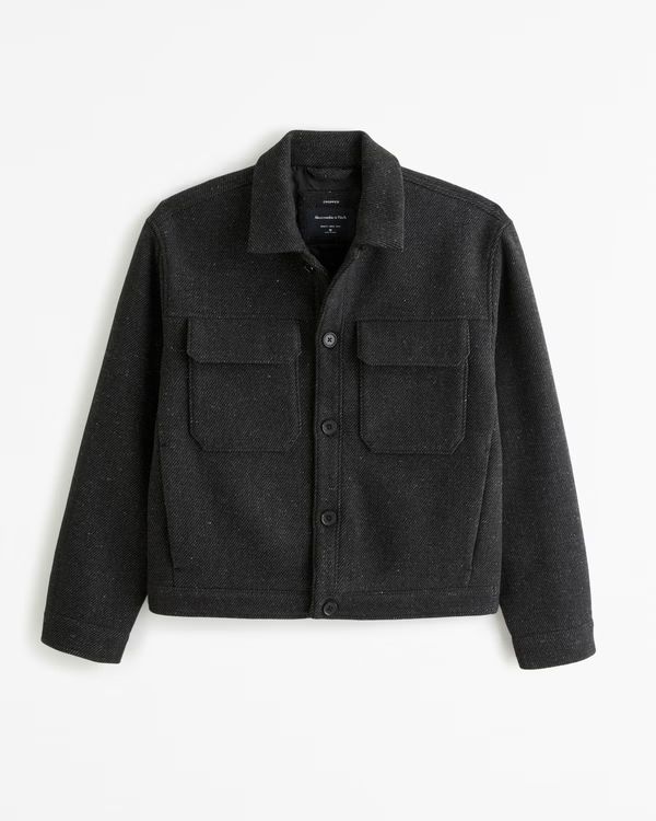 Men's Cropped Dressy Trucker Jacket | Men's Coats & Jackets | Abercrombie.com | Abercrombie & Fitch (US)