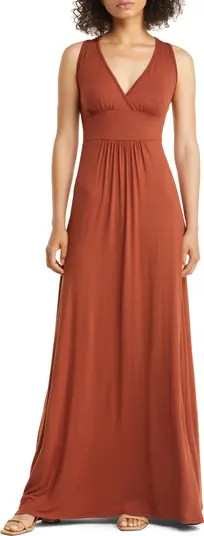 V-Neck Jersey Maxi Dress | Nordstrom
