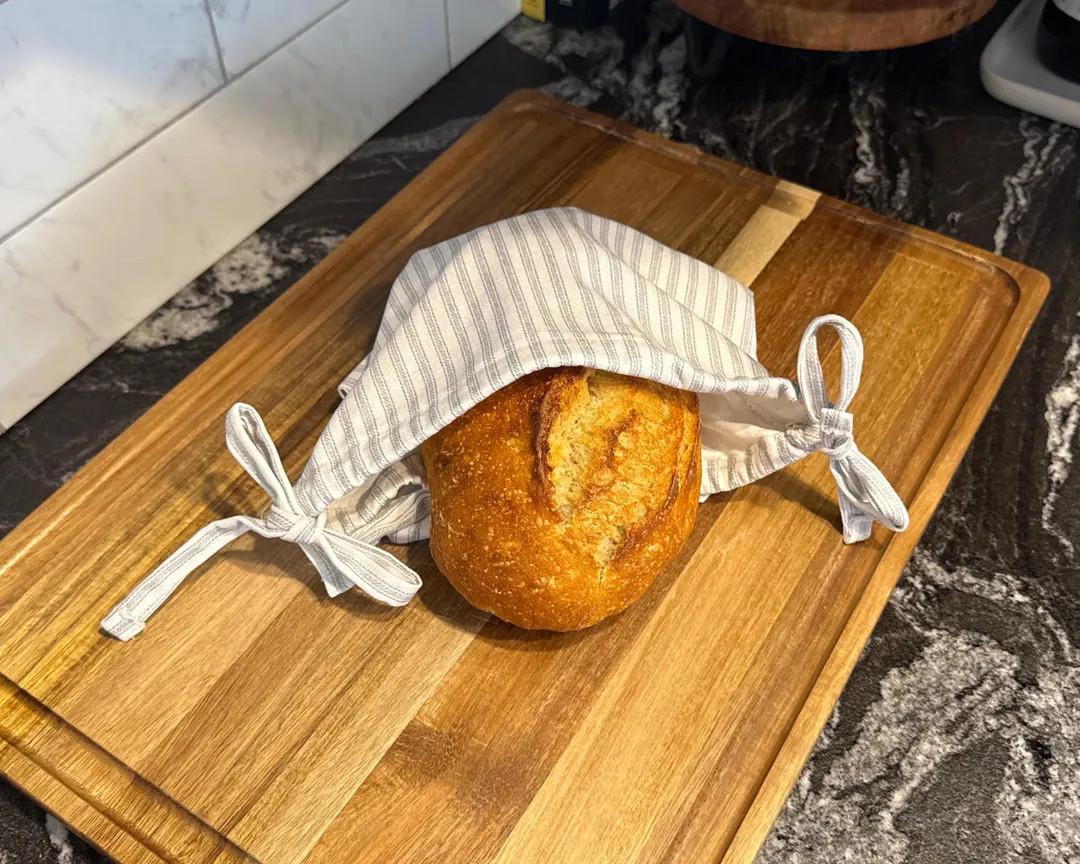 Handmade Linen Bread Bag – Reusable Sourdough Storage | Etsy (US)