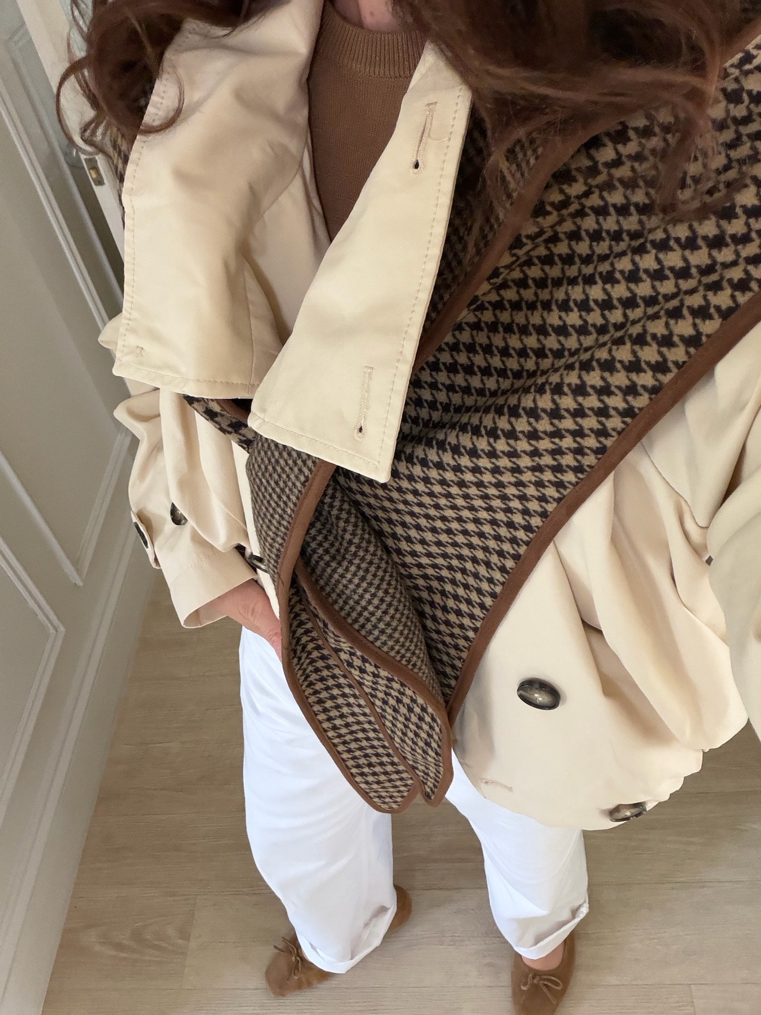 Jacket size medium.
Jeans size 10 regular.
Pumps true to size.

#LTKuk #LTKeurope #LTKautumn #zara #marksandspencer #styleover40