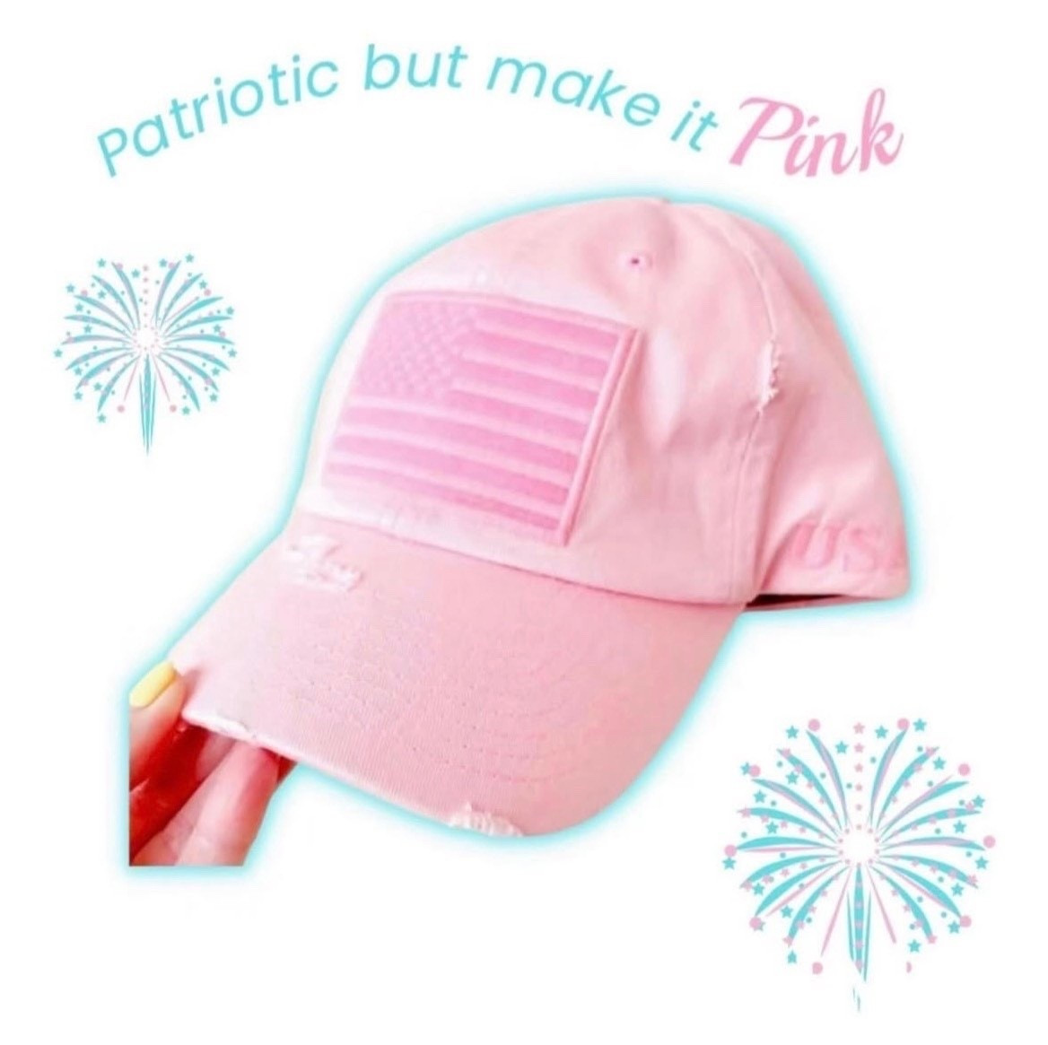 I’ve worn this hat to the point that her distressing is distressed 😂 

Patriotic, but Pink! Extra perfect for celebrating America’s birthday all summer long! 

Comfy, flattering & looks cute with a Sundress or bathing suit! 

July 4th. Fourth of July. Baseball Hat. Memorial Day. 

#LTKgrwm #LTKootd #LTKSeasonal