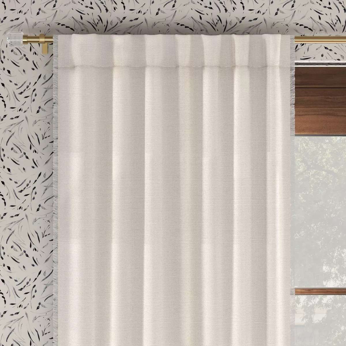 Blackout Slub Weave Raw Edge Curtain Panel - Threshold™ | Target