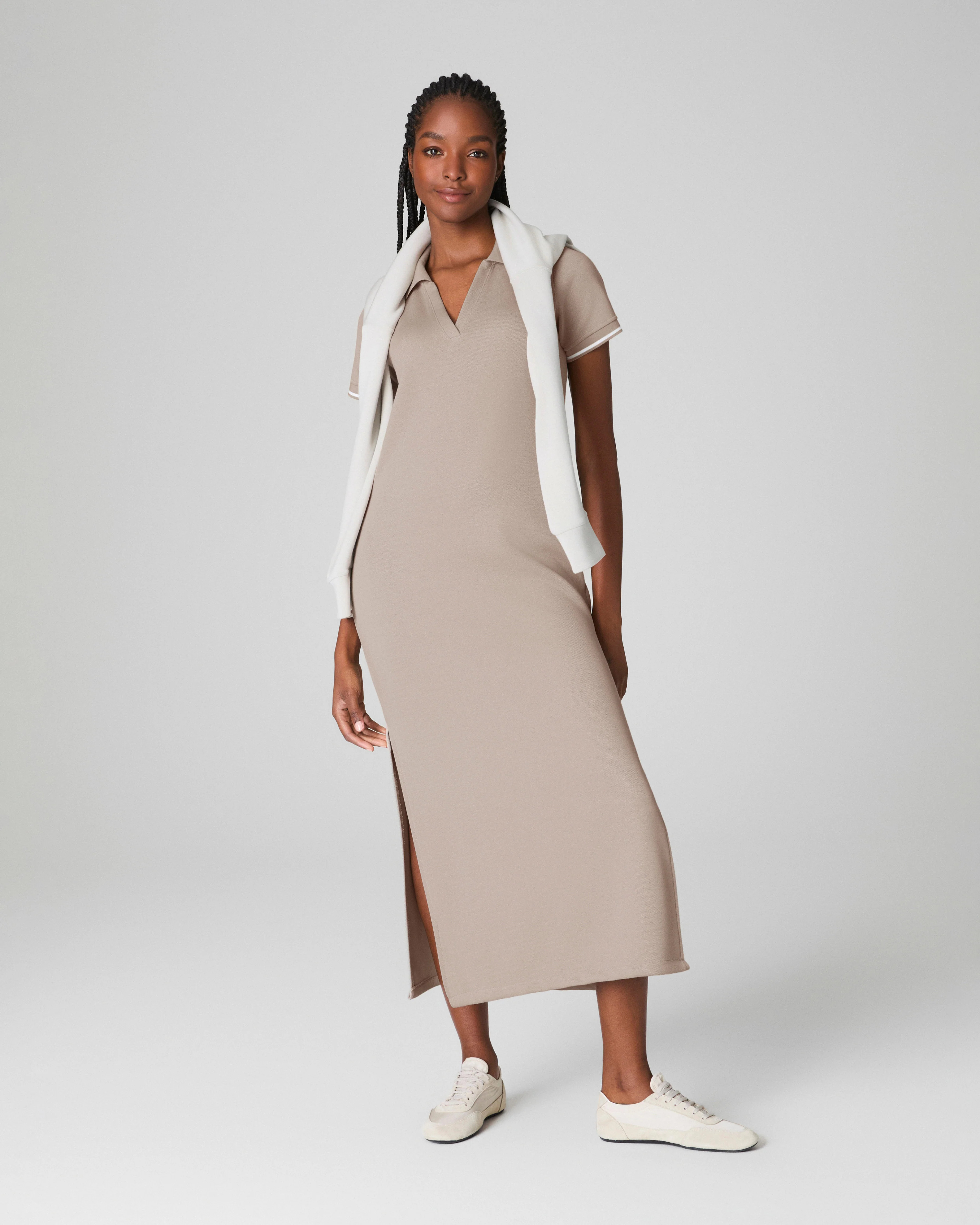 AirEssentials Pique Polo Midi Dress with Stretch | SPANX | Spanx