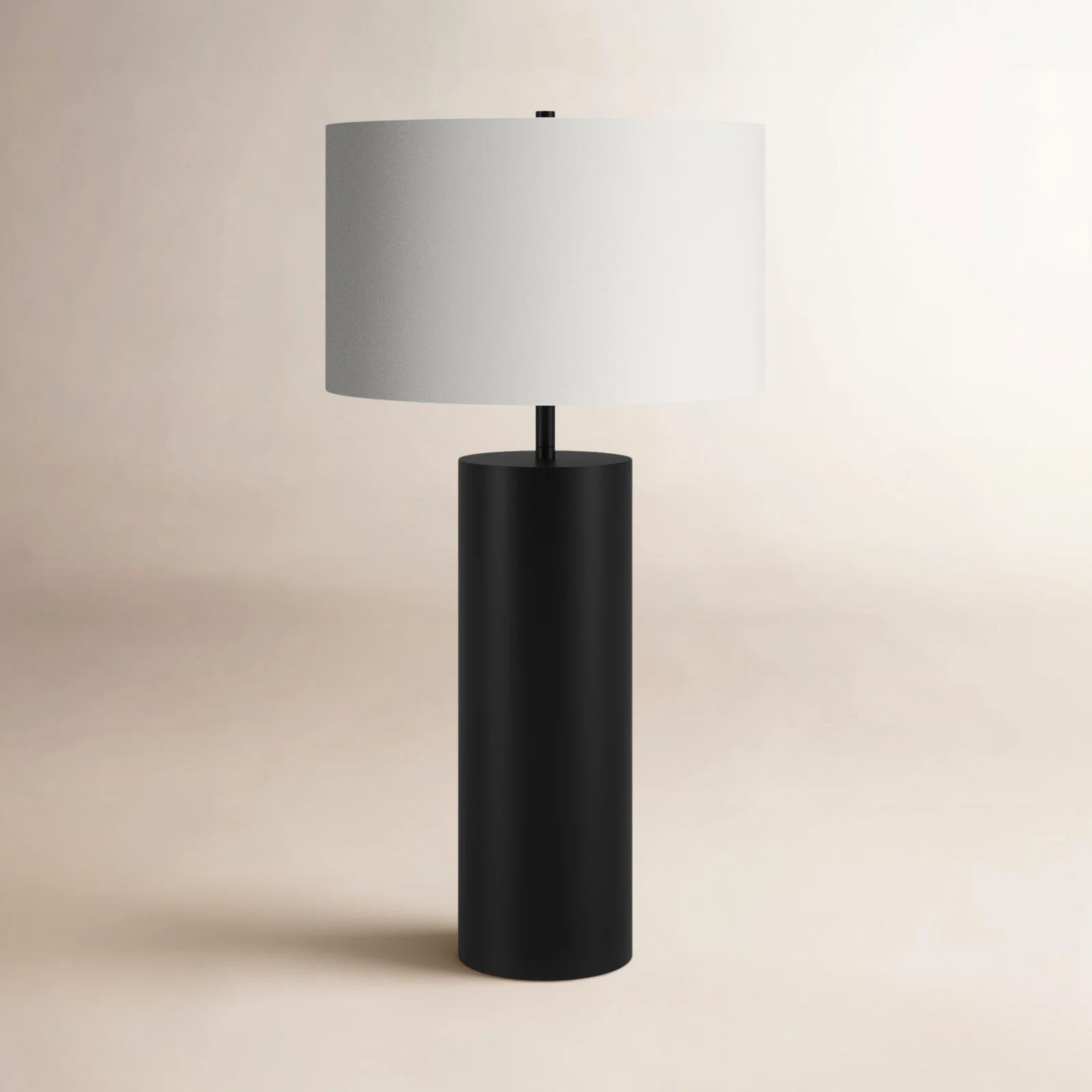 York 29.5" Tall Table Lamp with Fabric Shade in Blackened Bronze/White | Wayfair North America