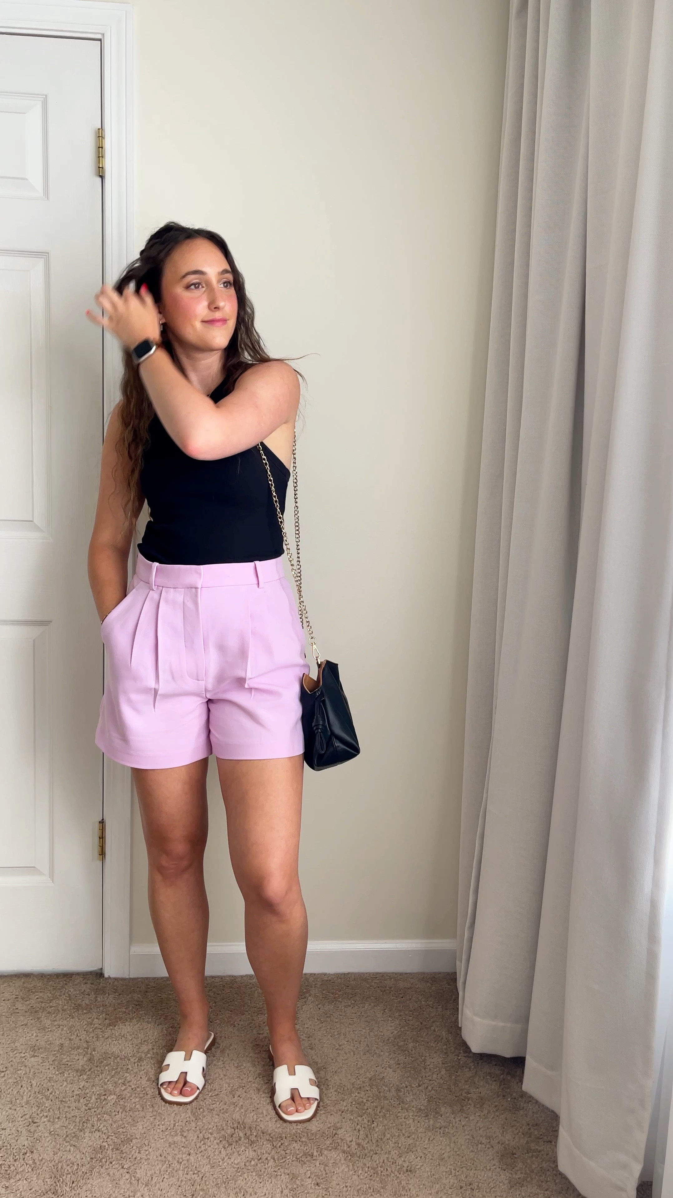 Abercrombie summer outfit 
Pink shorts 
Essentials tank top
Sandals 
Hermes shoes 

#LTKSeasonal #LTKSummerSales #LTKShoeCrush