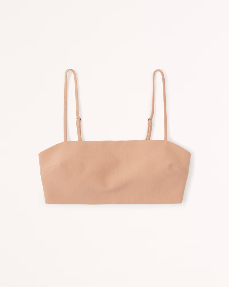 Tailored Cropped Squareneck Set Top | Abercrombie & Fitch (US)