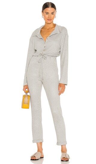 Cozy Knit Jumpsuit in Heather Grey | Revolve Clothing (Global)