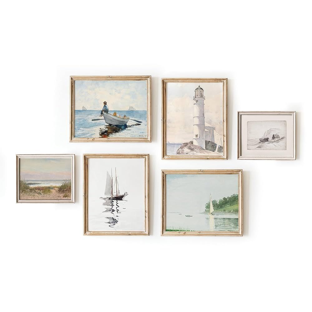 Coastal Pictures Wall Art, Lighthouse Pictures Wall Art, Sail Boat Picture, Boat Pictures For Wal... | Amazon (US)