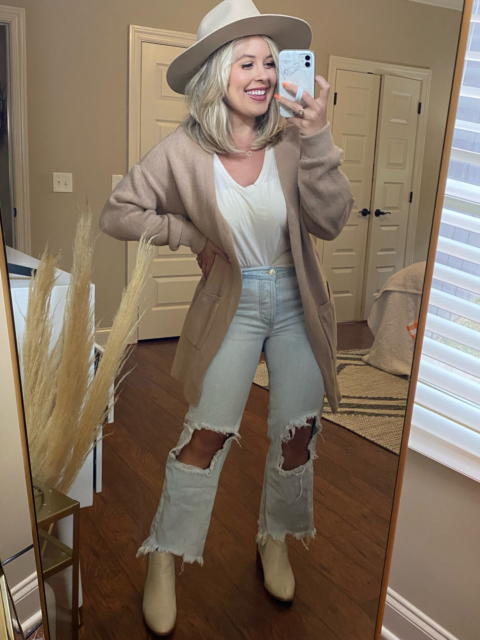 Amazon cardigan true to size Free people jeans true to size. Amazon fall outfits. Target boots. 

#LTKunder50 #LTKSeasonal #LTKstyletip