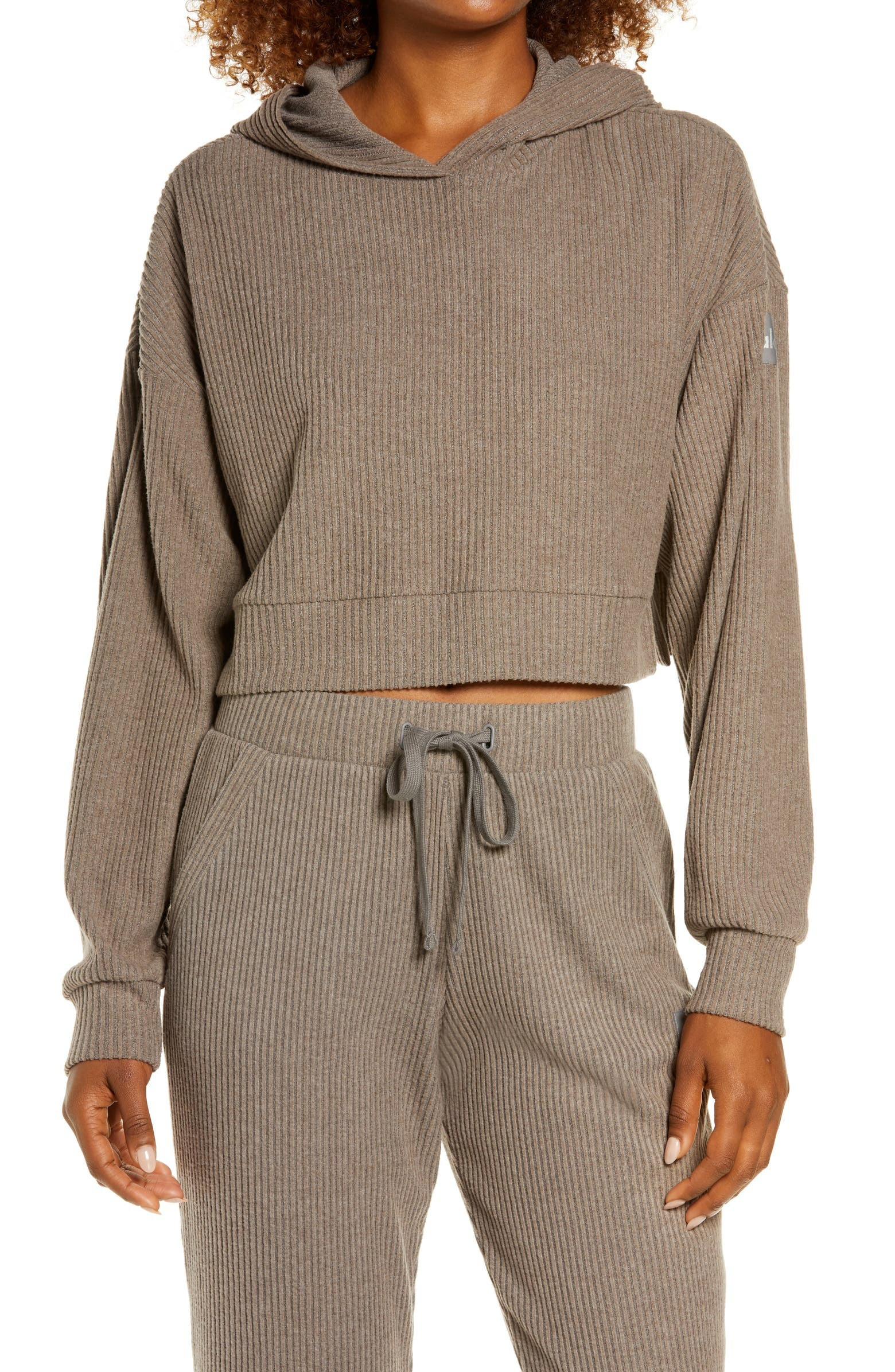 Muse Ribbed Crop Hoodie | Nordstrom