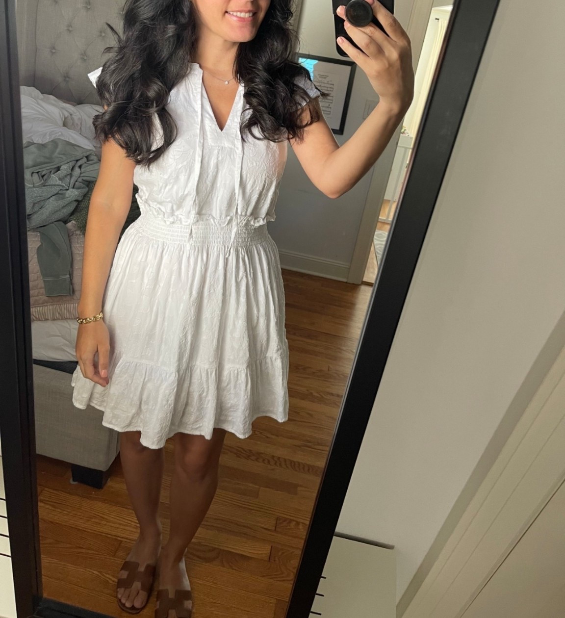 OOTD
My style
Outfit of the day
Summer outfit
Summer dress
White dress
Ballerina flats
Mesh flats
Hermes sandals#LTKShoeCrush

#LTKFindsUnder50 #LTKFindsUnder100