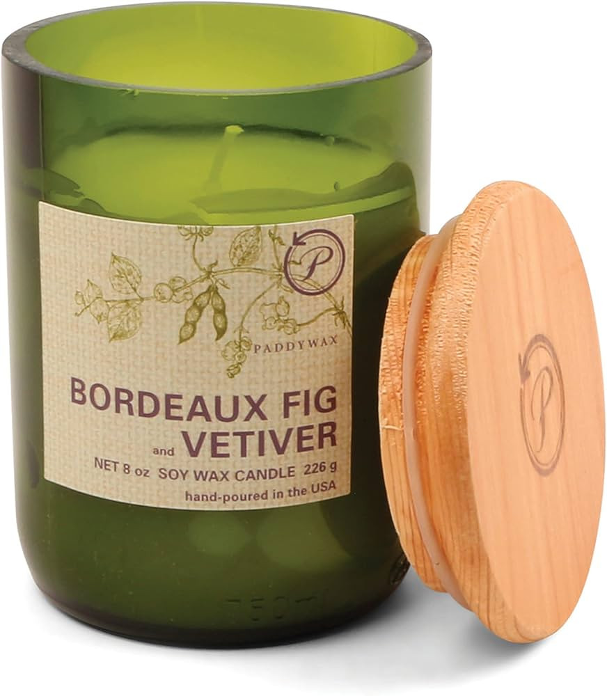 Paddywax Eco Collection Scented Soy Wax Jar Candle, 8-Ounce, Bordeaux Fig & Vetiver | Amazon (US)