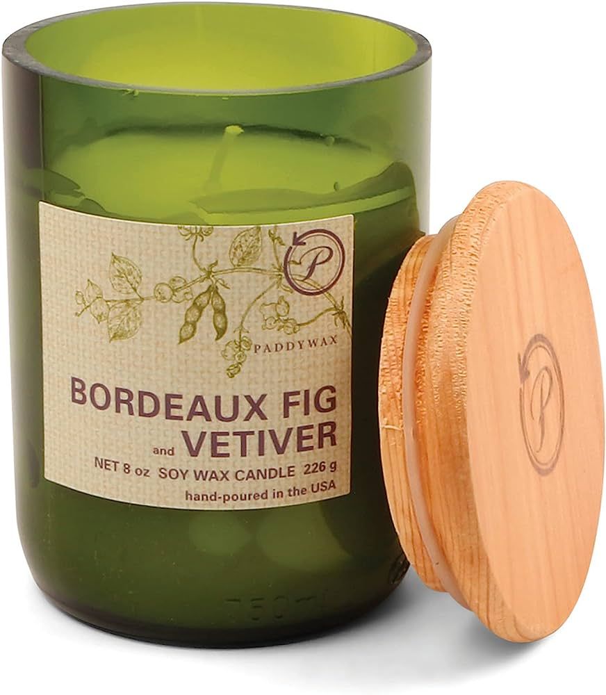 Paddywax Eco Collection Scented Soy Wax Jar Candle, 8-Ounce, Bordeaux Fig & Vetiver | Amazon (US)