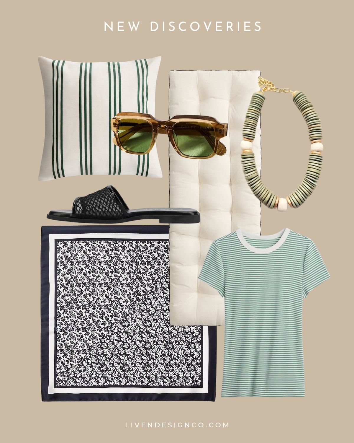 New discoveries. Home decor. Style. Striped tee. Silk satin scarf. Outdoor pillows. Outdoor cushions. Patio decor. Mesh slide sandals. Statement necklace. Sunglasses 

#LTKSaleAlert #LTKSeasonal #LTKMothersDay