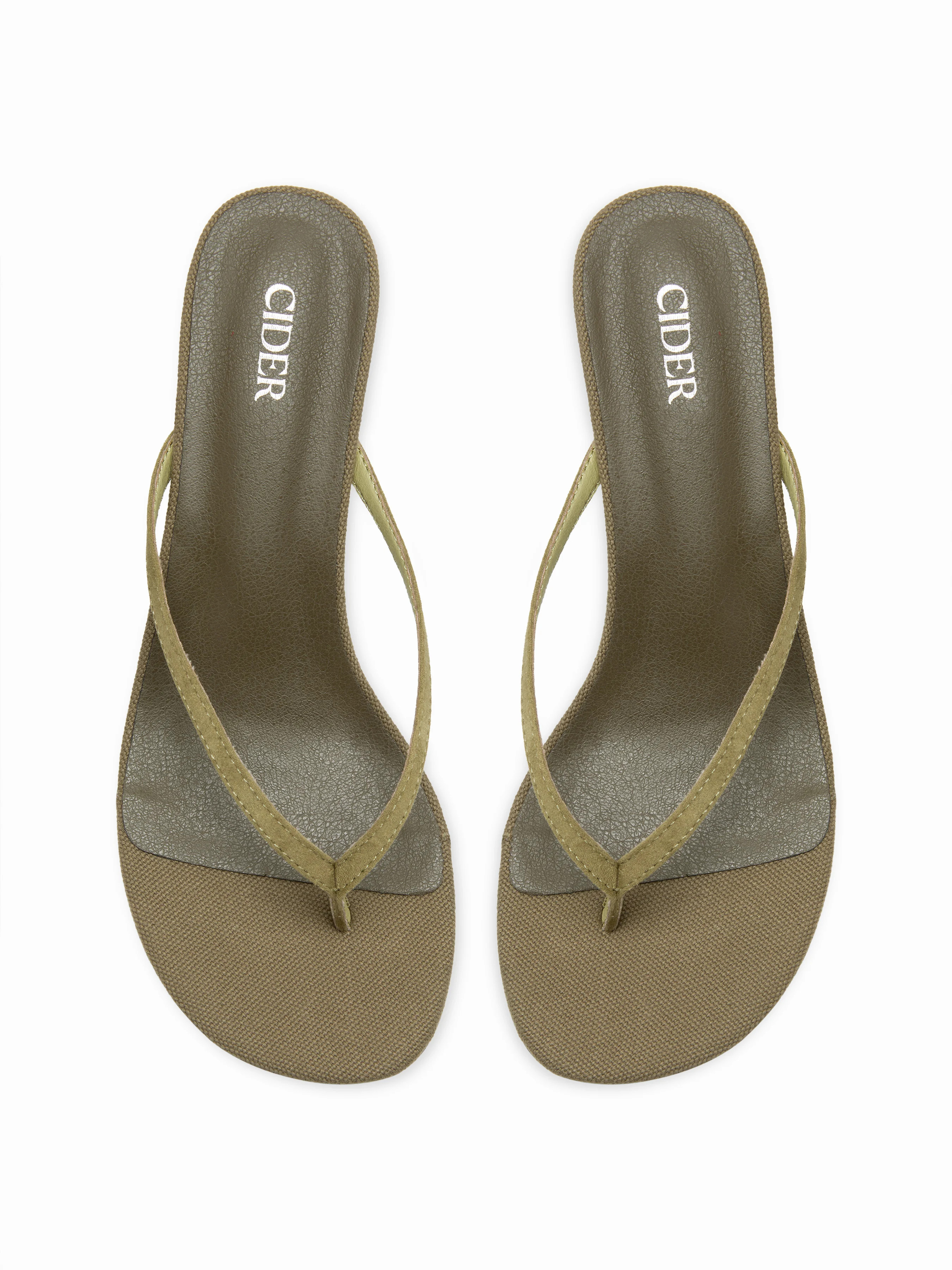 FLIP-FLOP KITTEN HEEL SANDALS For Party/Clubbing Vacation | Cider