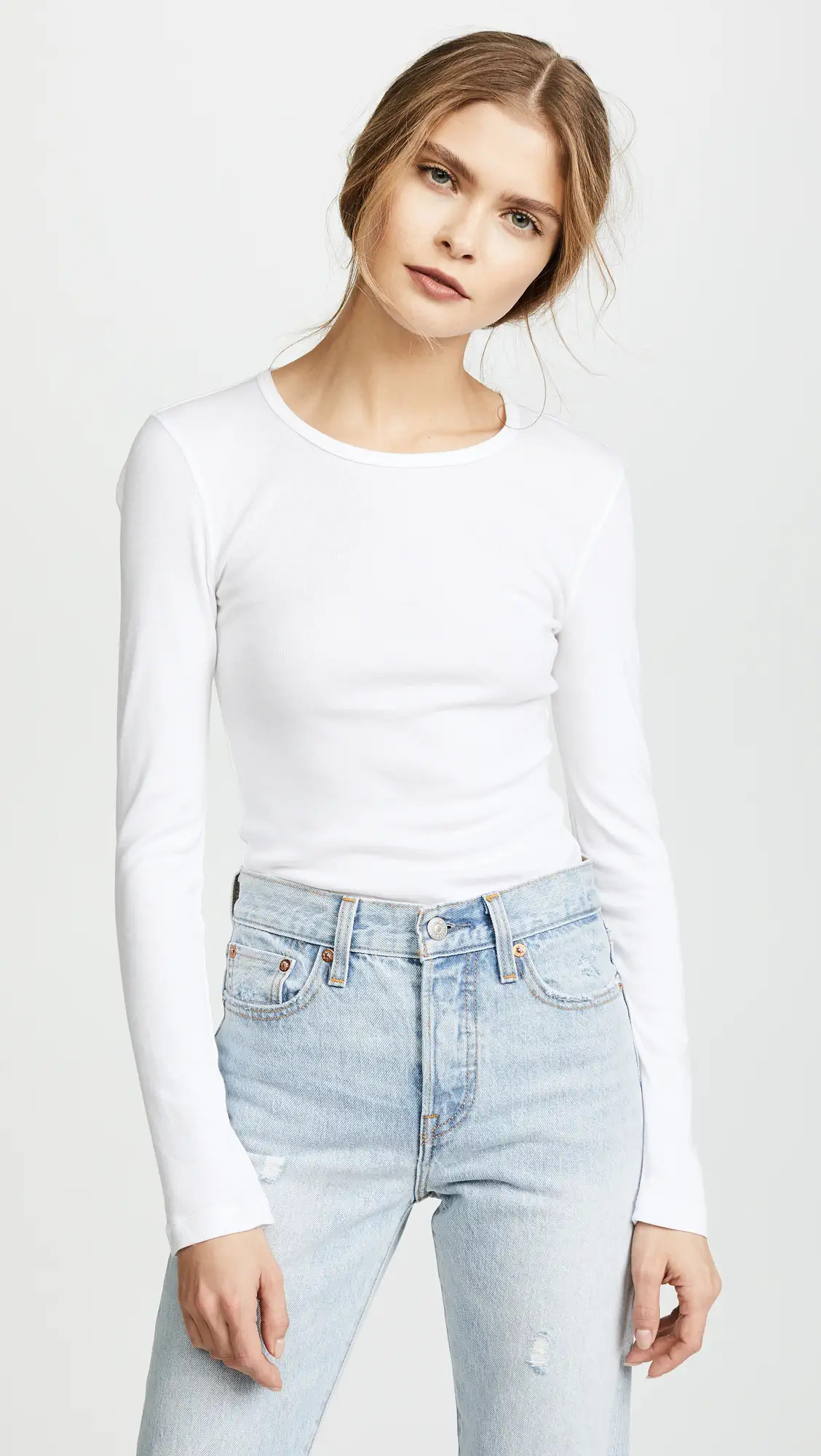 Splendid 1x1 Crew Neck Tee | Shopbop | Shopbop