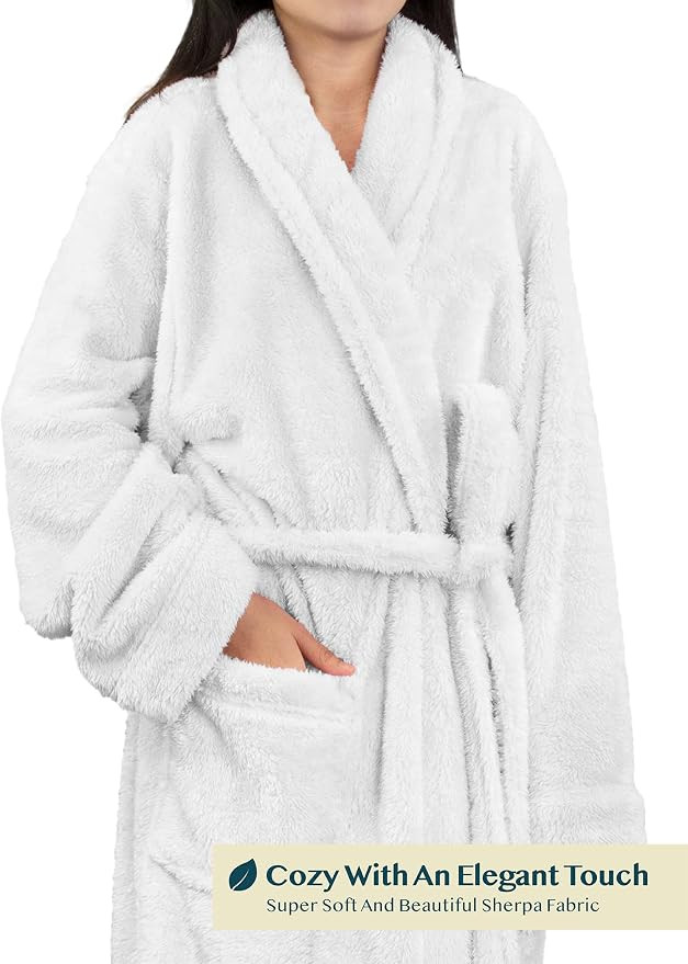 PAVILIA Premium Womens Plush Soft Robe Fluffy, Warm, Fleece Sherpa Shaggy Bathrobe | Amazon (US)