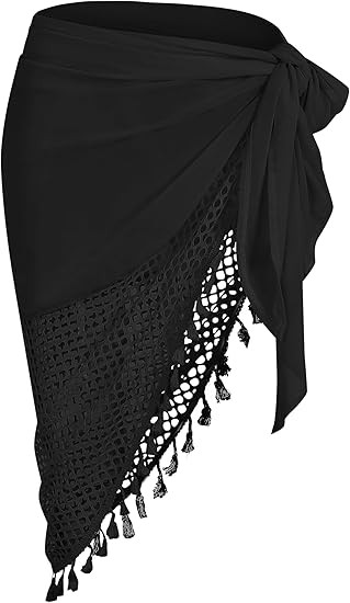 ZAFUL Boho Beach Cover Ups for Women Sarong Coverups Sheer Bikini Chiffon Wraps Skirts for Swimwe... | Amazon (US)