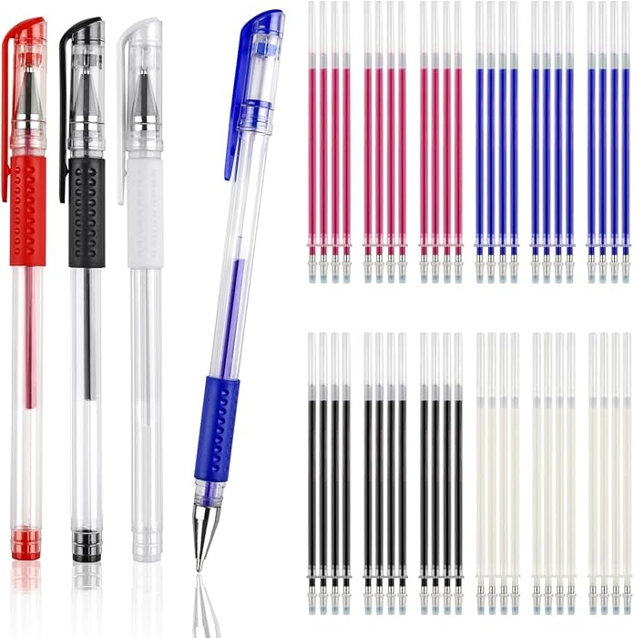 8 Pcs Heat Erasable Pens for Fabric with 64 Refills, Fabric Marking Pens for Sewing, Quilting, Em... | Amazon (US)