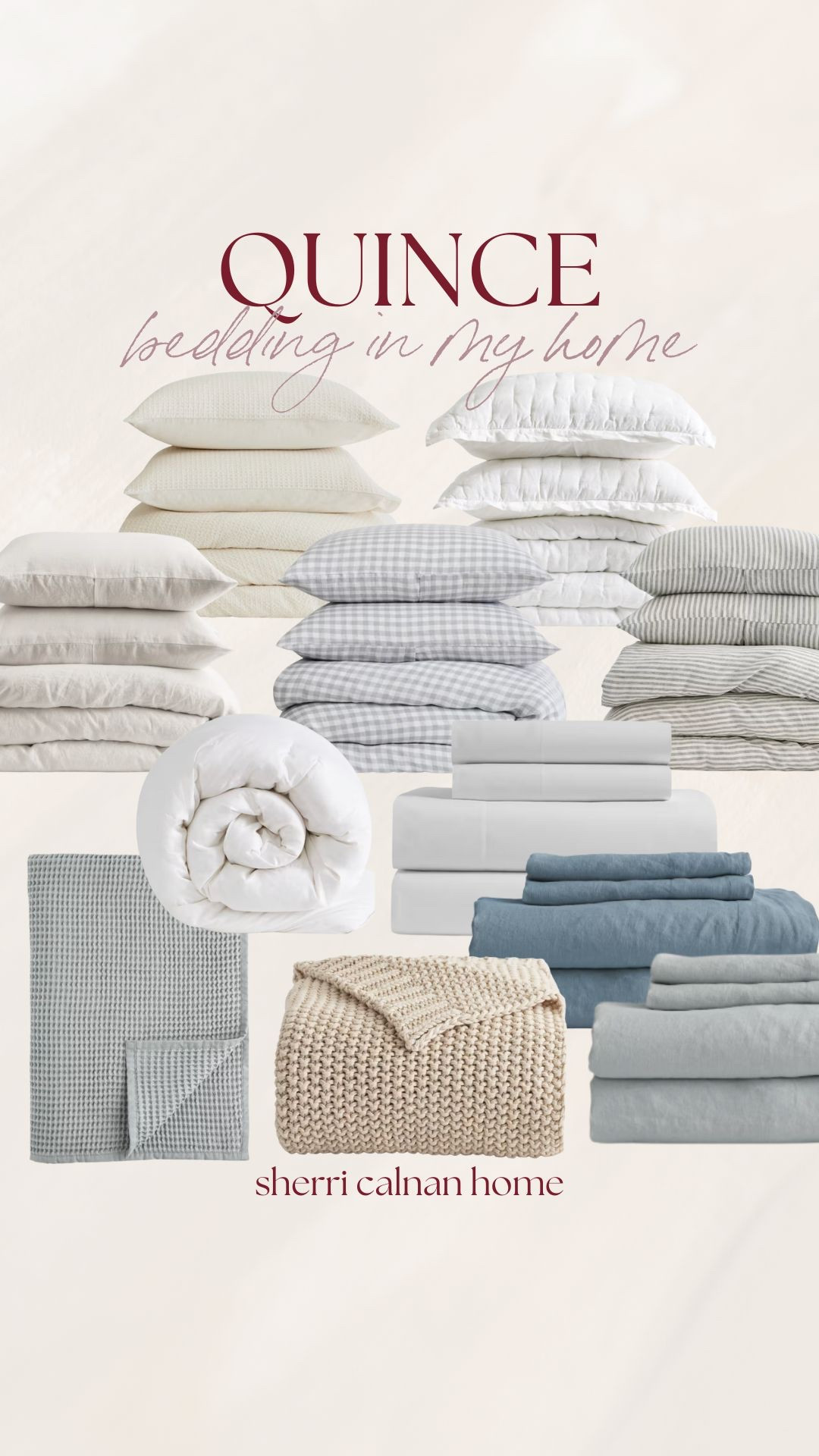 Quince bedding has become a staple in my home thanks to its breathable fabrics, soft textures, and effortless neutral palette that makes the bedroom feel calm and inviting. Quince bedding, neutral bedroom decor, cozy bed styling, luxury bedding at home, organic cotton sheets, layered bedding, sherri calnan home

#LTKHome