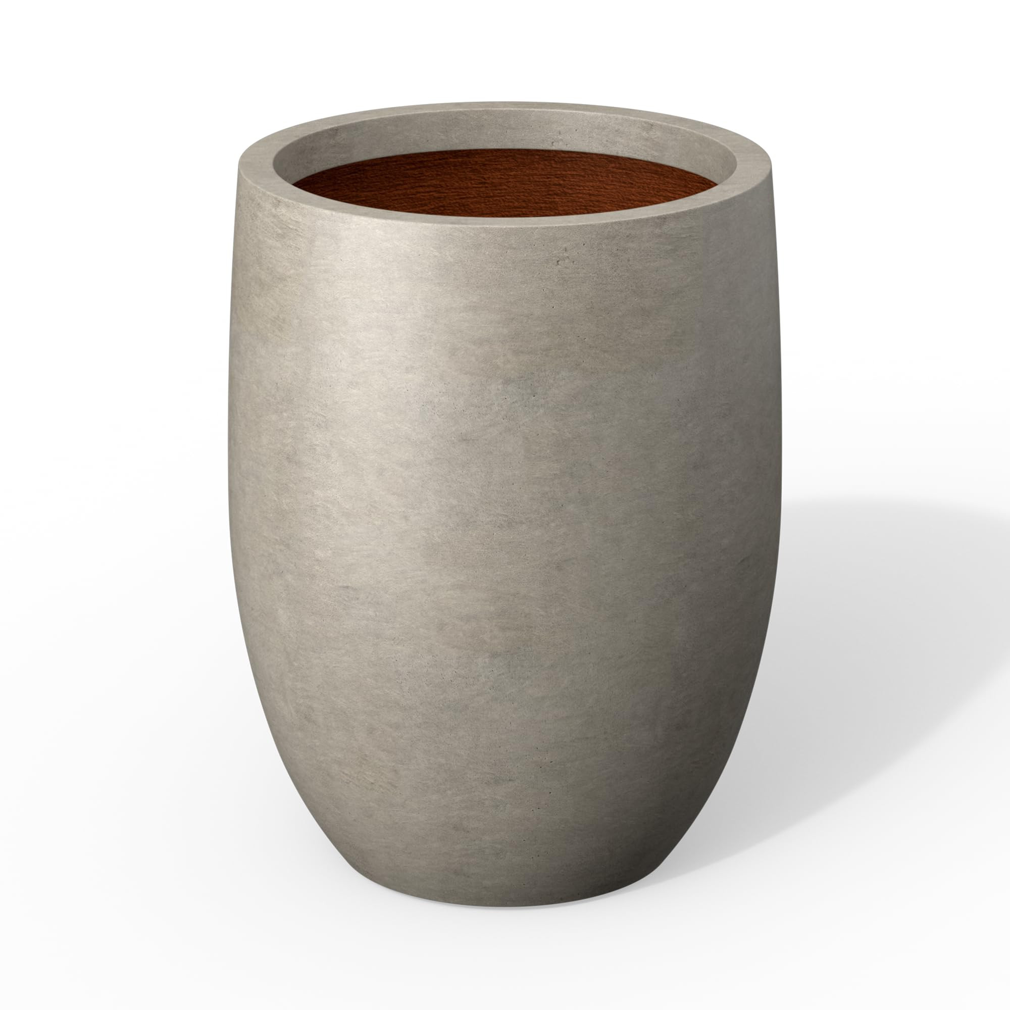 Kante 16.5 Inch Tall Concrete Planter, Large Indoor Outdoor Plant Pot with Drainage, Smooth Weath... | Amazon (US)
