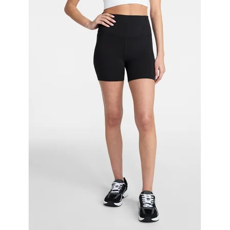 Athletic Works Women s High Rise Bike Shorts 5 Inseam Size XS-4X | Walmart (US)