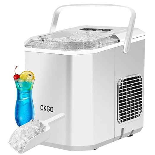 Ice Maker Countertop, 9 Cubes in 6 Mins, 26 lbs per Day, Portable Bullet Ice Machine, Self-Cleani... | Amazon (US)