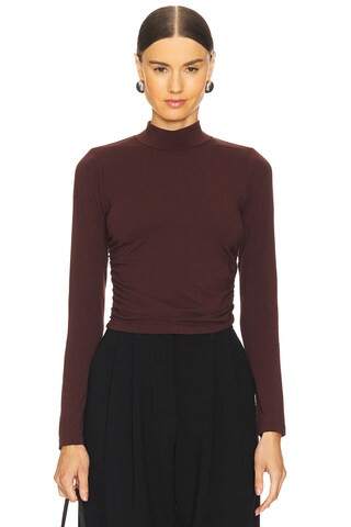 Bobi Longsleeve Top in Brown from Revolve.com | Revolve Clothing (Global)