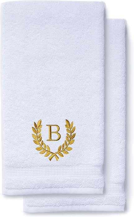 Decorative and Monogrammed Hand Towels for Bathroom Kitchen Makeup | Personalized Gift for Weddin... | Amazon (US)