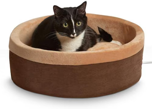 K&H Pet Products Thermo-Kitty Cat Bed, Mocha, Small | Chewy