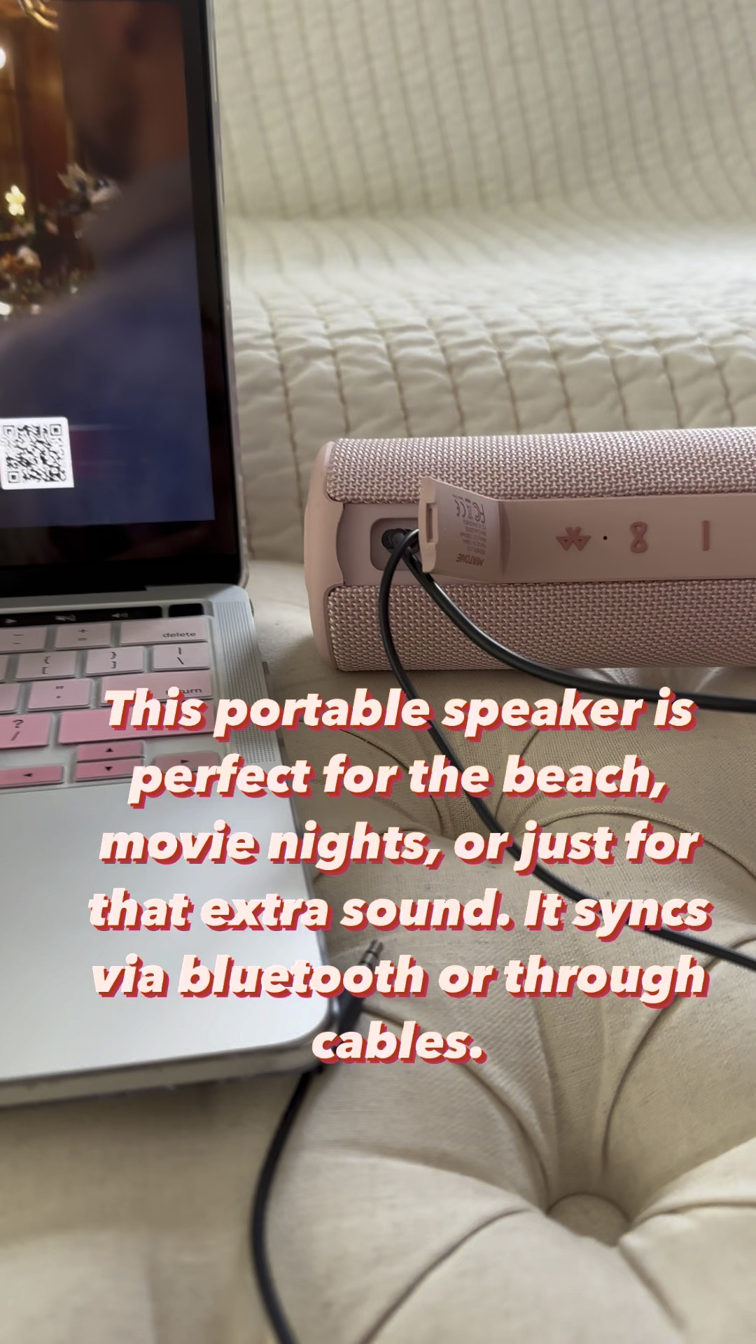This portable speaker from Amazon  is perfect for the beach, movie nights, or just to amplify that sound. It makes a great gift! 

#LTKVideo #LTKSeasonal #LTKHome