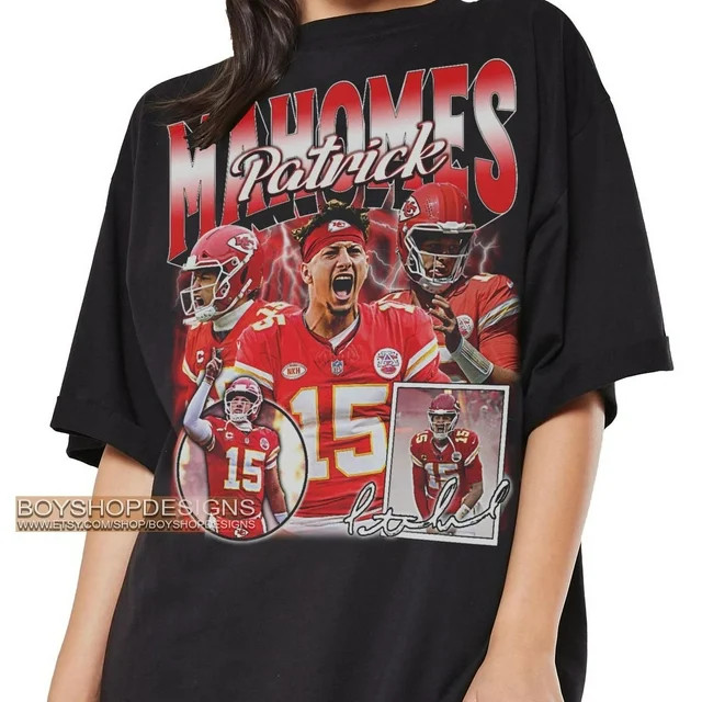 Vintage 90s Graphic Style Patrick Mahomes T-Shirt, Patrick Mahomes Shirt, Vintage Sport Shirt | Walmart (US)