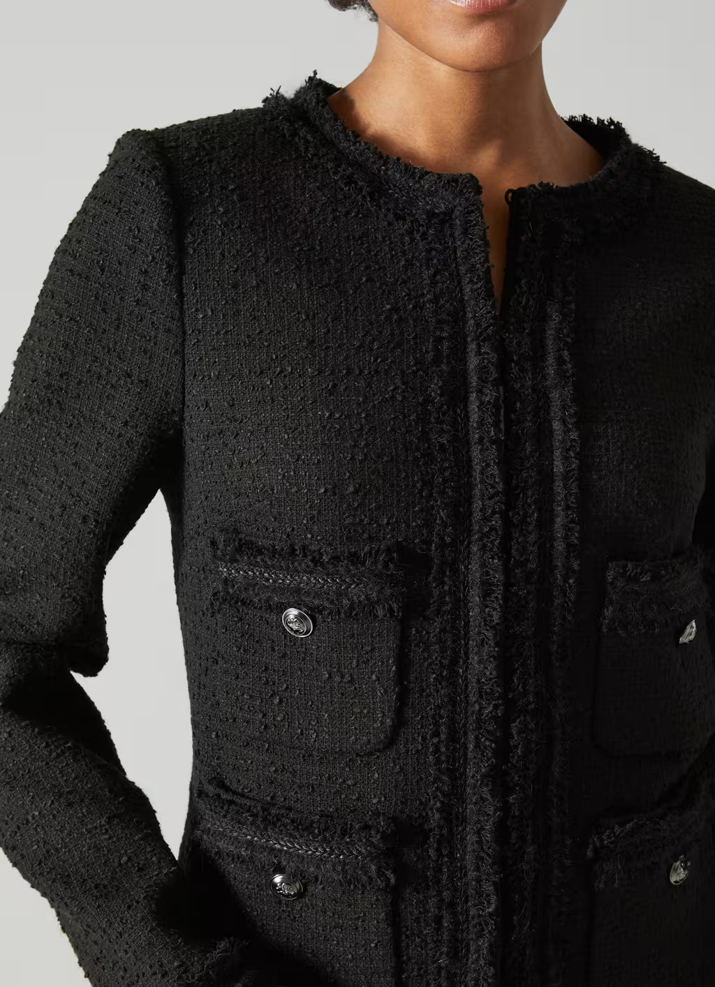 Charlee Black Tweed Jacket | L.K. Bennett (UK)