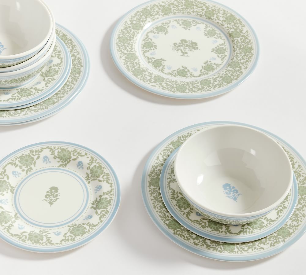 Julia Berolzheimer Alice Melamine 12-Piece Dinnerware Set | Pottery Barn (US)