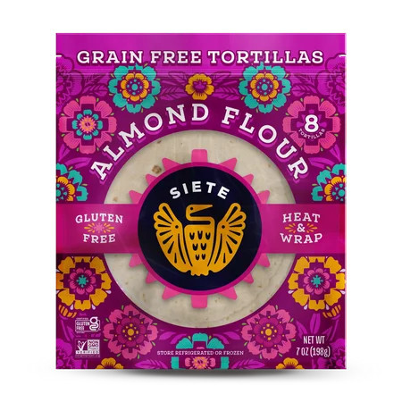 Siete Foods Grain Free Almond Flour Tortillas, 7oz., 8 Count | Walmart (US)