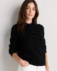 Mongolian Cashmere Button Polo Sweater | Quince