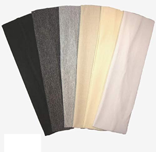 Cotton Headbands 6 Pack Stretch Elastic Yoga Soft and Stretchy Sports Fashion Headband for Teens ... | Amazon (US)