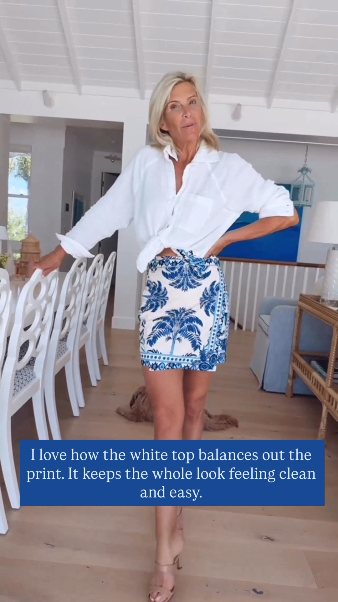 Chic look with a crisp white blouse and statement skirt.

#LTKOver40 #LTKootd #LTKSaleAlert