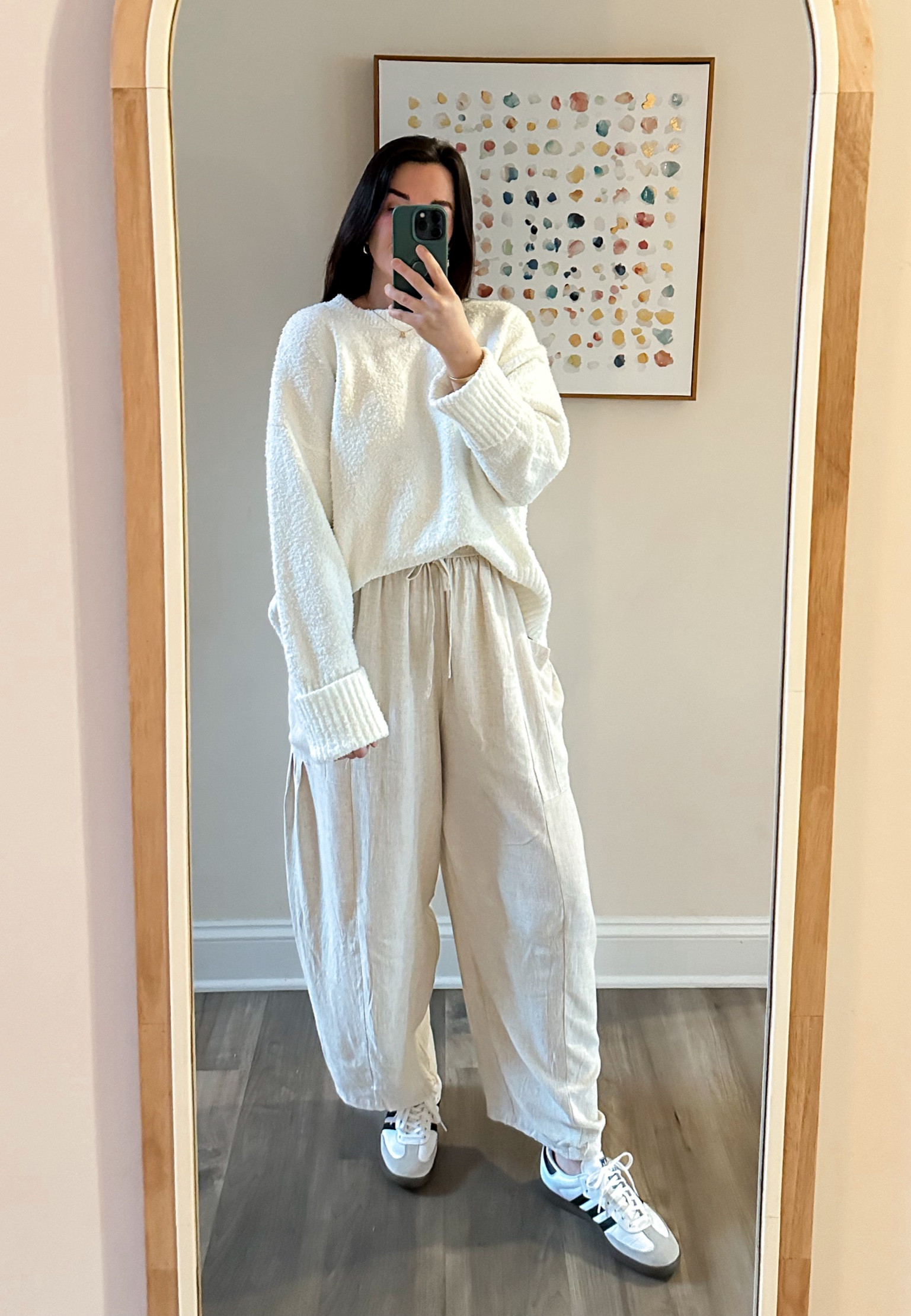 Amazon linen pants, Amazon sweater, adidas samba 

#LTKSeasonal #LTKshoecrush #LTKfindsunder50