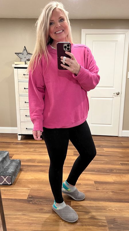 Aeries sweatshirts are hands down my fave! I get usually 3-5 new ones at the start of fall!!!! I have this crew neck one on in a medium. Leggings are from Amazon in size medium! 

#LTKcurves #LTKunder50 #LTKSeasonal