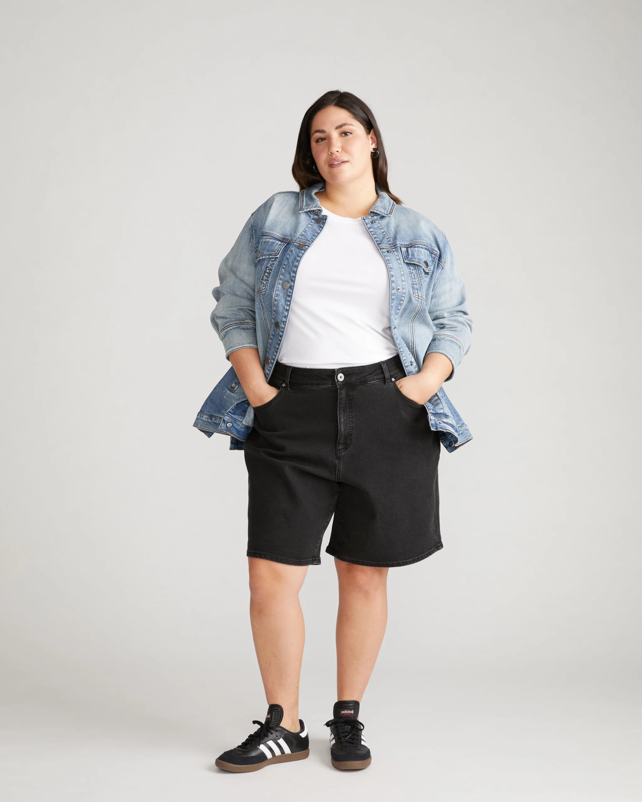 Lou Loose Fit Denim Shorts
   Broken Black | Universal Standard