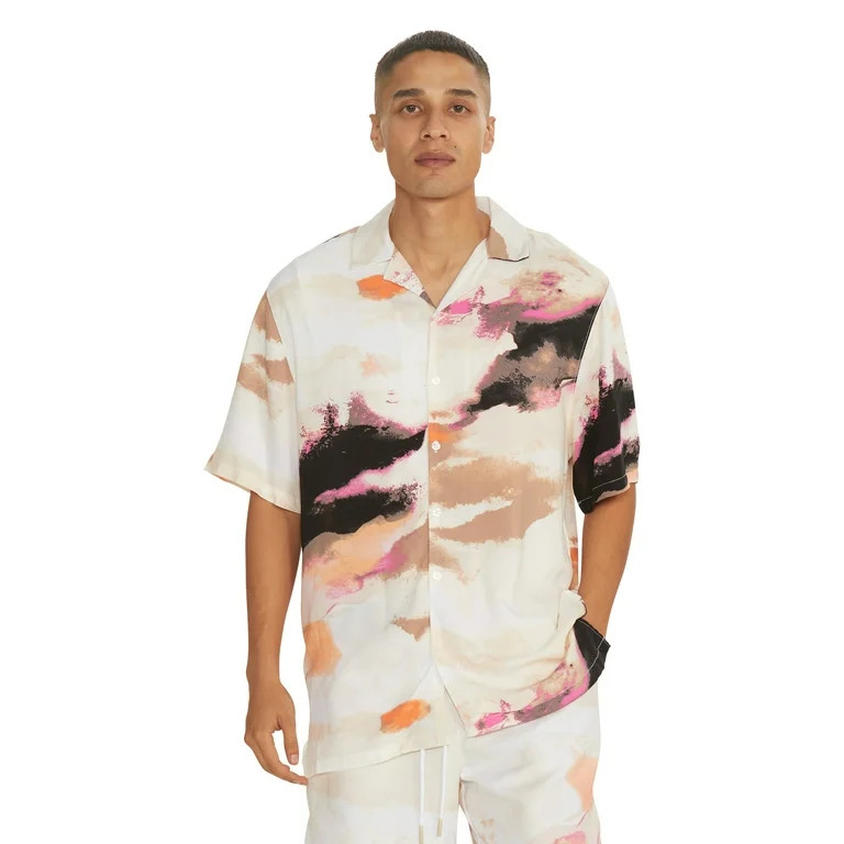 No Boundaries Men's & Big Men's Rayon Shirt, Sizes XS-5XL | Walmart (US)