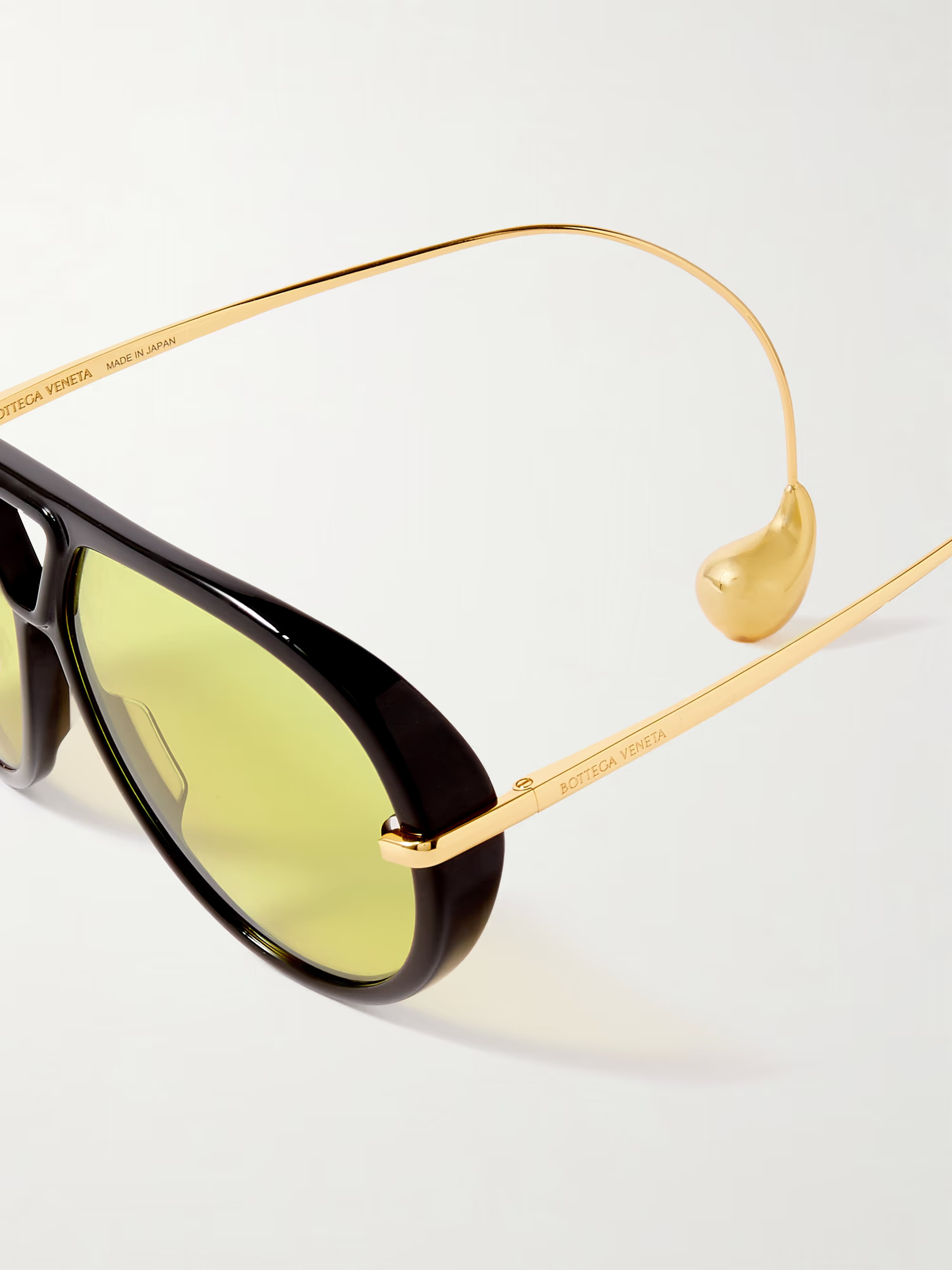 Embellished aviator-style recycled-acetate and gold-tone sunglasses | NET-A-PORTER (UK & EU)