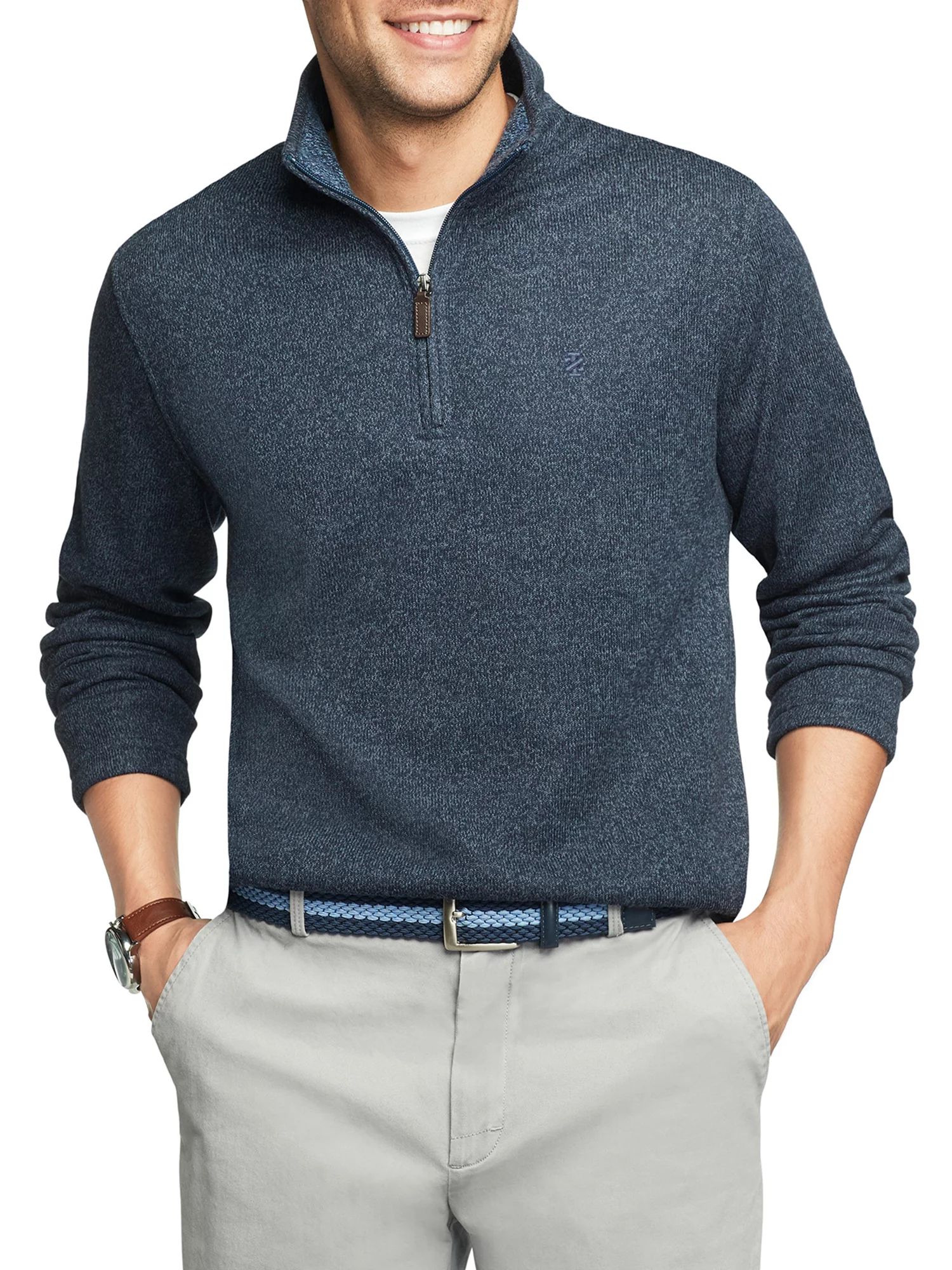 IZOD Men's Sweater Fleece Quarter Zip - Walmart.com | Walmart (US)