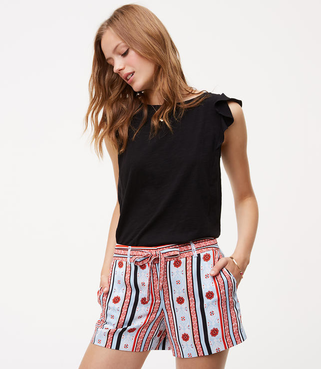 Costa Tie Waist Fluid Shorts | LOFT