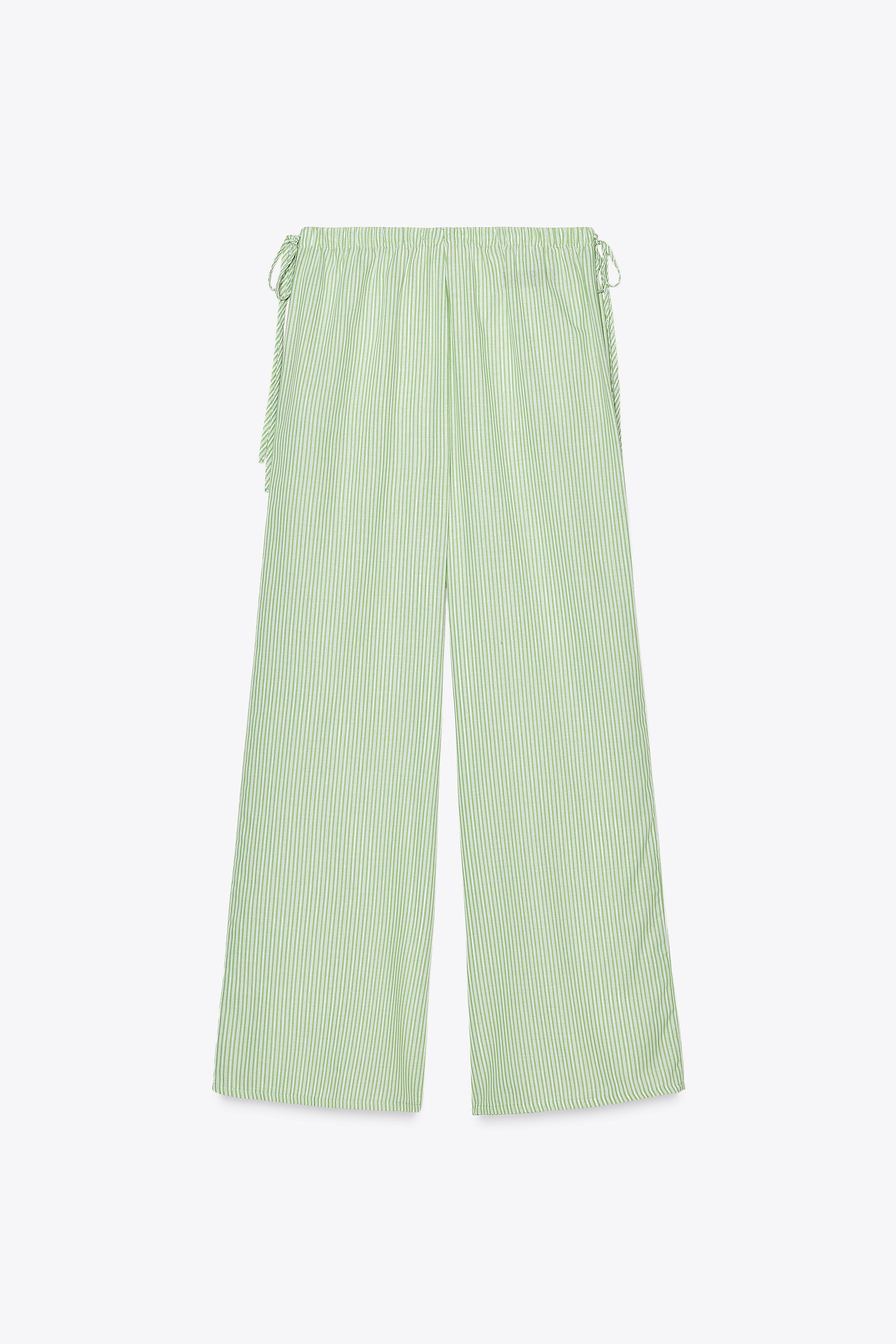 STRIPED PALAZZO TROUSERS | Zara UK