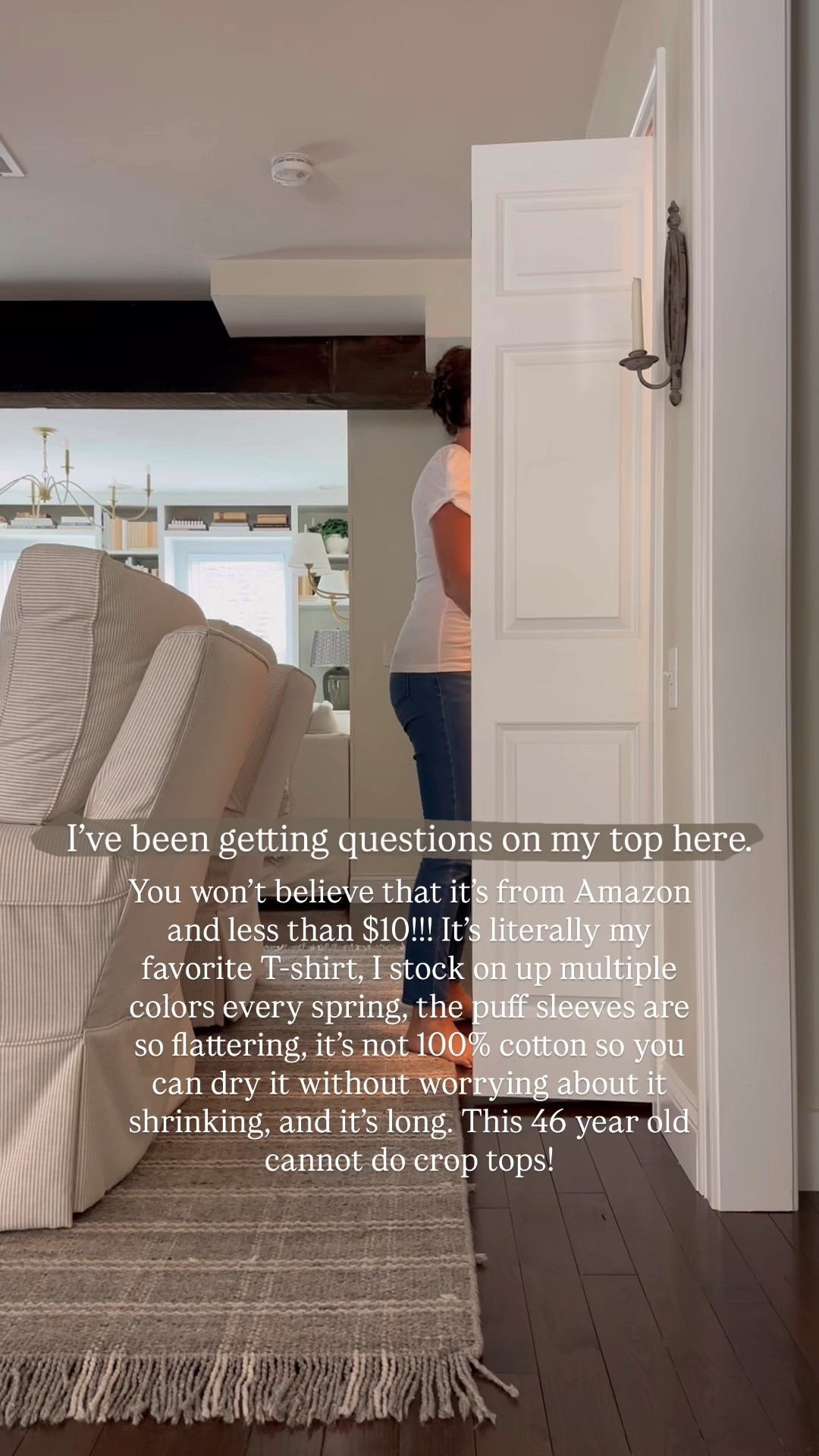 My favorite t-shirt that’s less than $10. I’m wearing a size small.

#LTKFindsUnder50