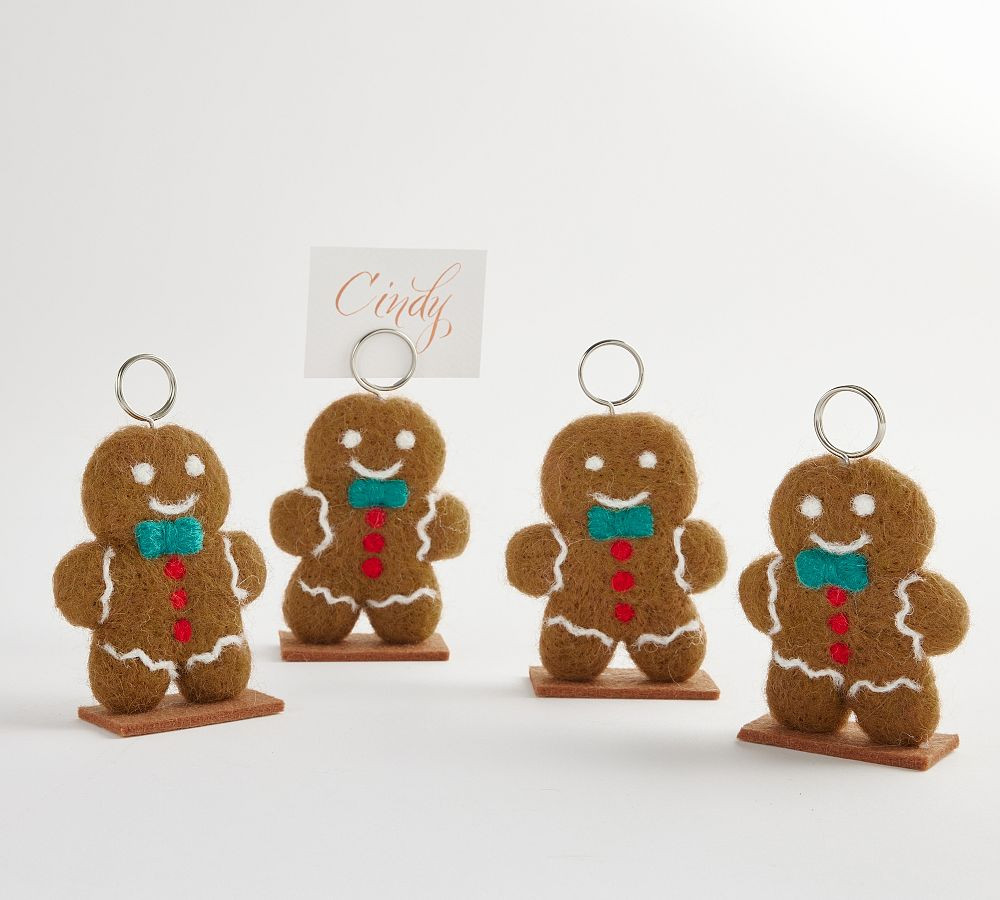 Gingerbread Handcrafted Place Card Holders - Set of 4 | Pottery Barn (US)