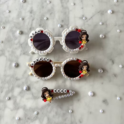Personalized Yellow Princess Sunglasses + Clips | Strand.Up