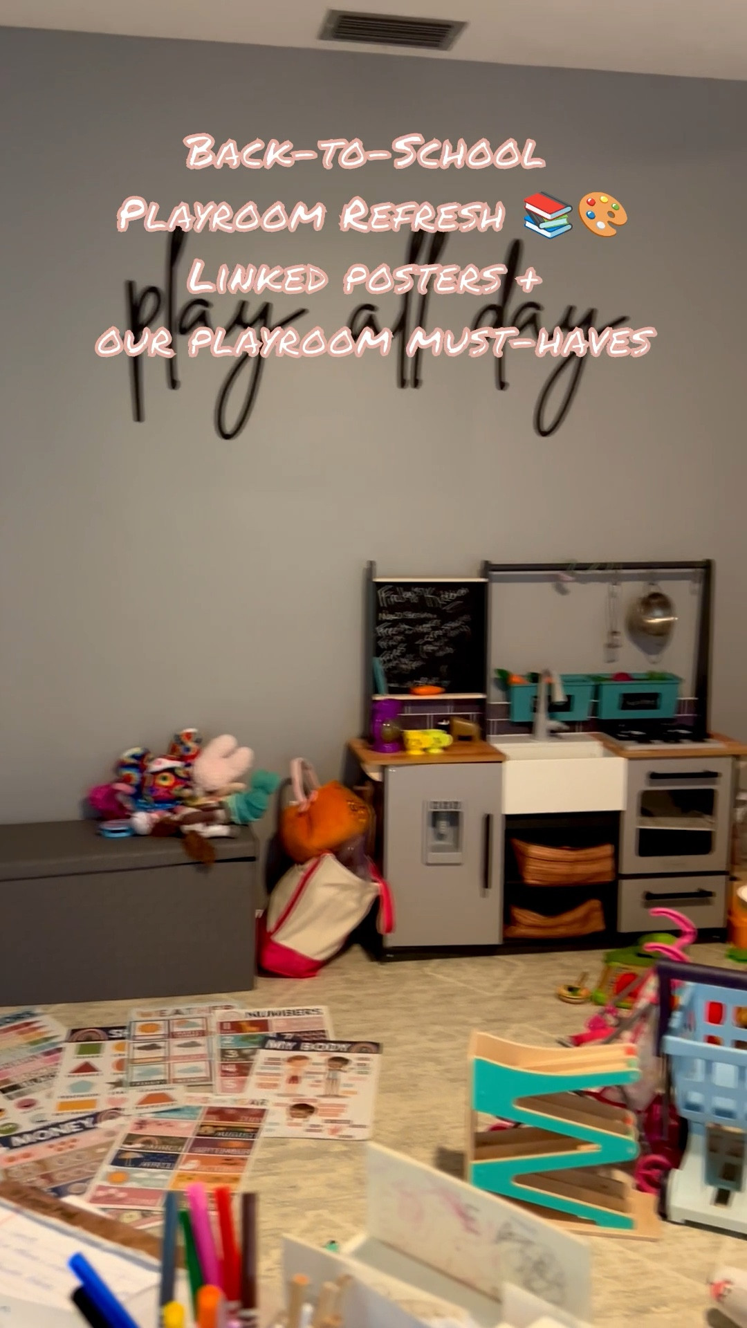 Getting Finley’s playroom ready for back-to-school ✨ The playroom is the one room I don’t mind being a little messy — because it means she’s learning + playing hard. These educational posters are such a cute (and functional!) way to set her up for success while keeping the space playful. So many of our playroom must-haves are on sale right now (including the posters 🙌), so I linked the full set along with favorites that make learning + playing easier (and more fun 💕).

#LTKSaleAlert #LTKSeasonal #LTKKids